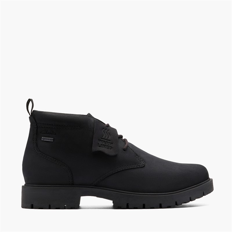 Clarks Mens Berhill Mid GTX G-Fit Boots Black