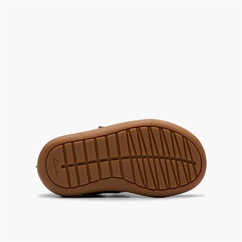 Clarks Infant Boys Rdflash Snap G-Fit Trainers Khaki - Image 2