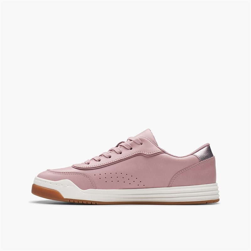 Clarks Girls Urban Solo F-Fit Trainers Dusty Pink - Image 5