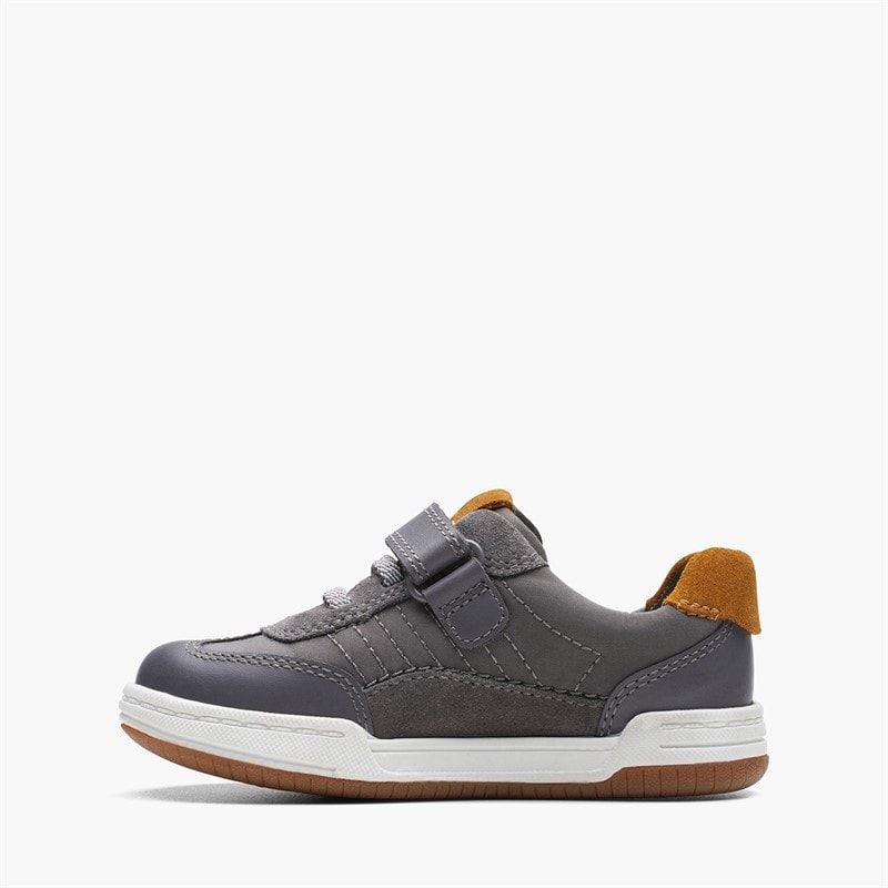 Clarks Infant Boys Fawn F-Fit Trainers Grey - Image 5