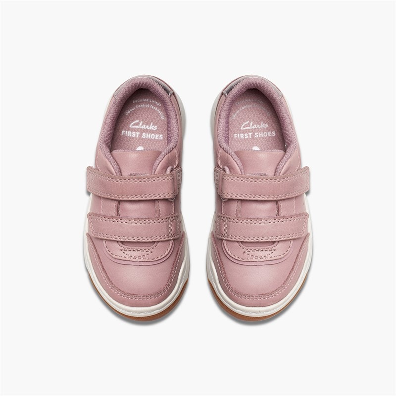 Clarks Infant Girls Urban Solo G-Fit Trainers Dusty Pink - Image 4