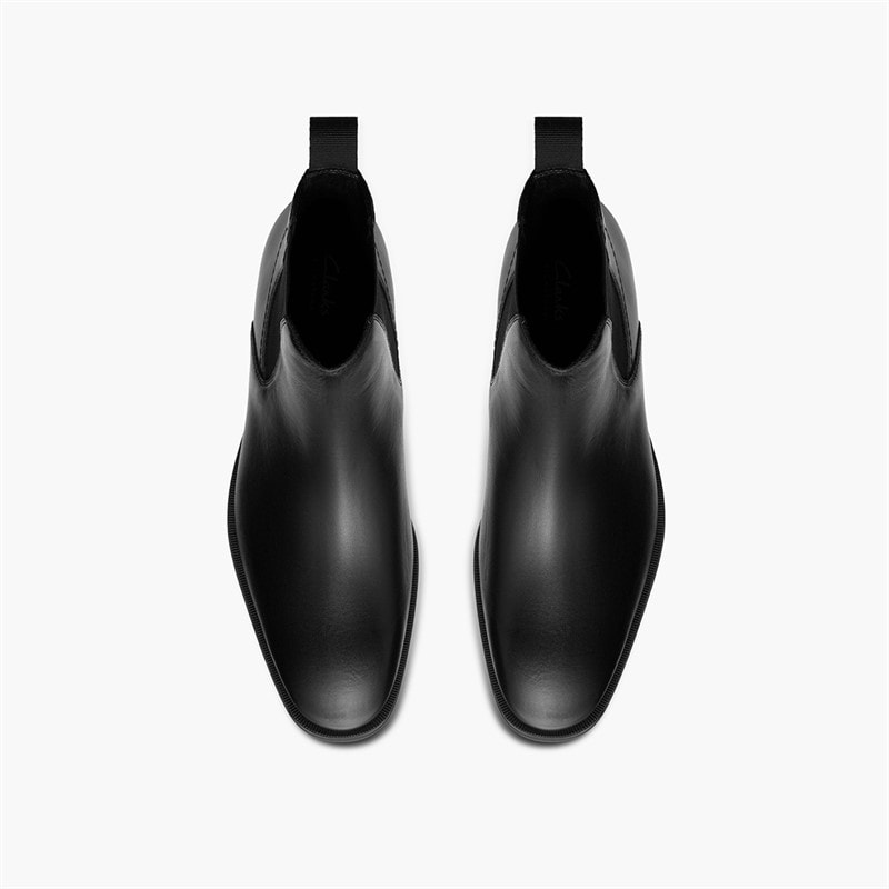 Clarks Mens Paulton Easy G-Fit Chelsea Boots Black - Image 4