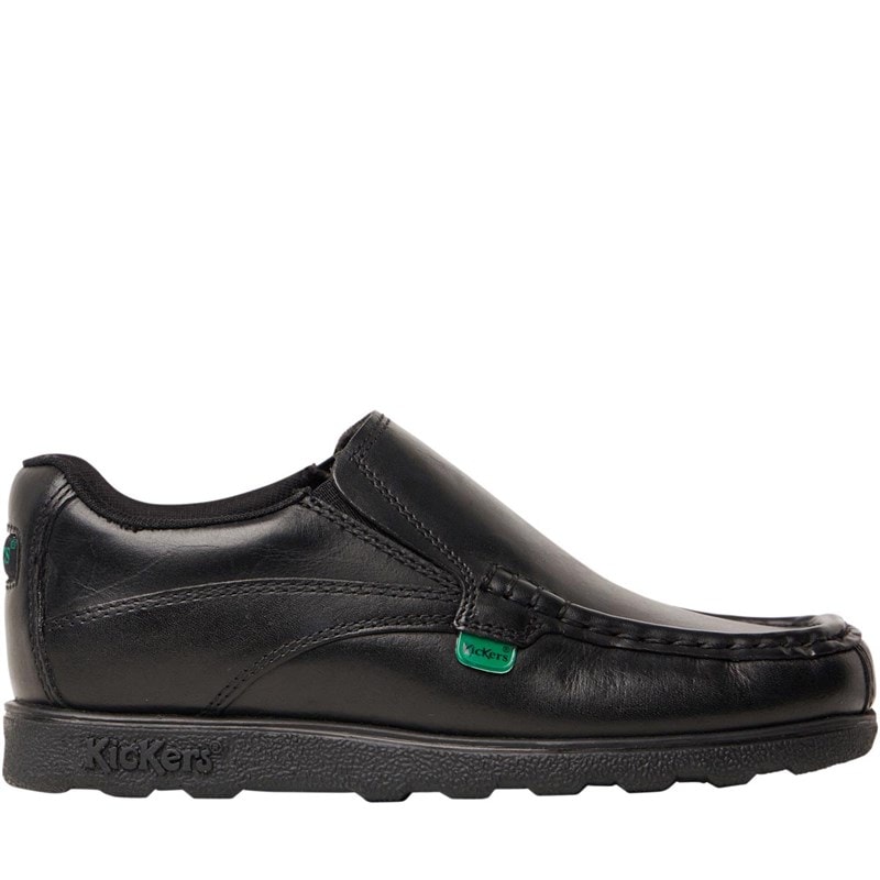 Kickers Boys Fragma Slip On School Shoes Black - Image 2