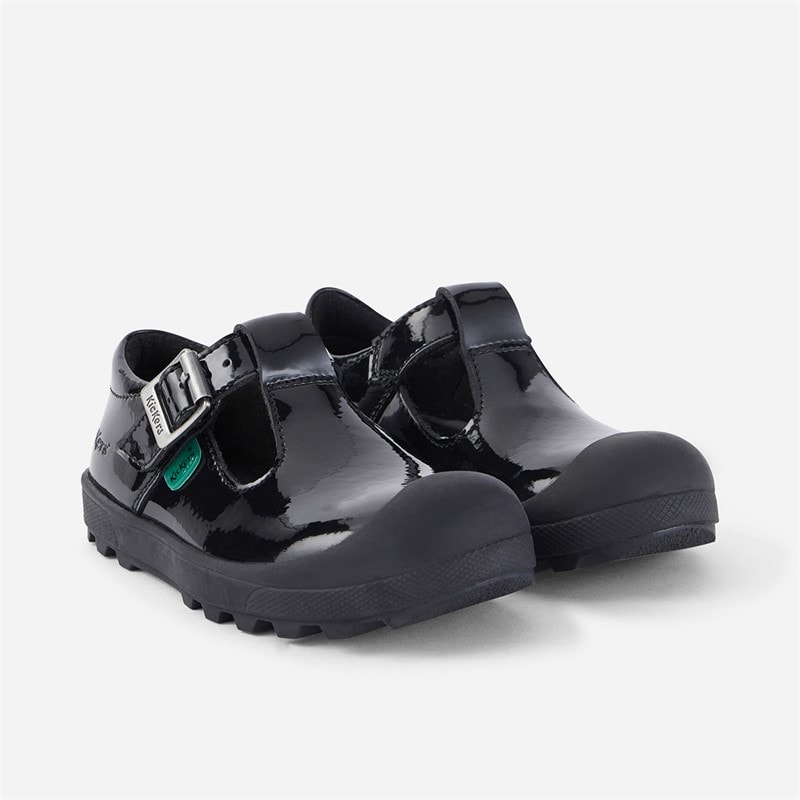 Kickers Girls Back To School Plunk Shoes Black - Image 2