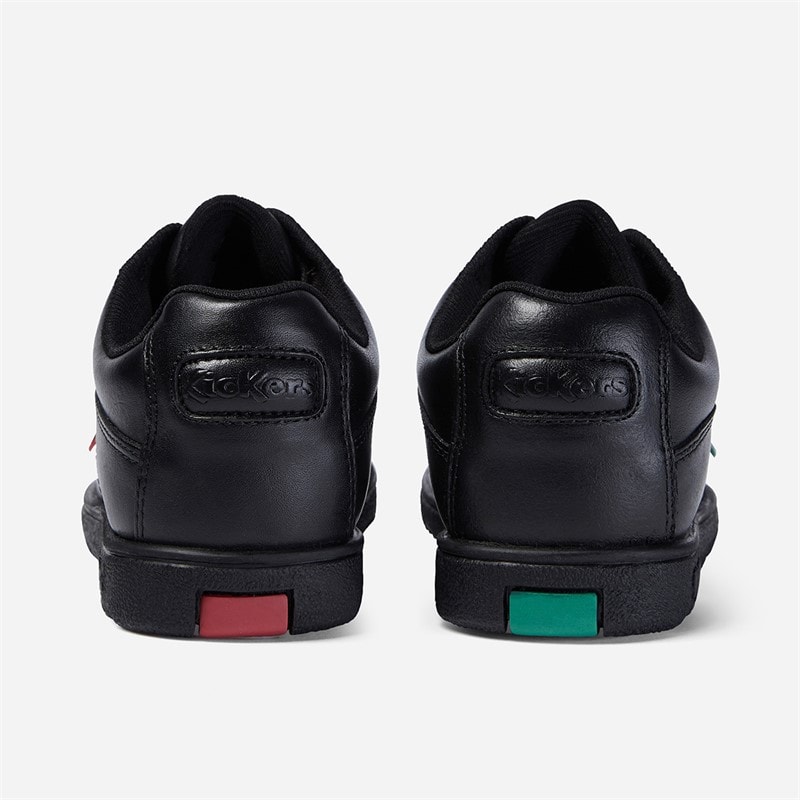 Kickers Boys Fragma Lace Leather School Shoes Black - Image 4