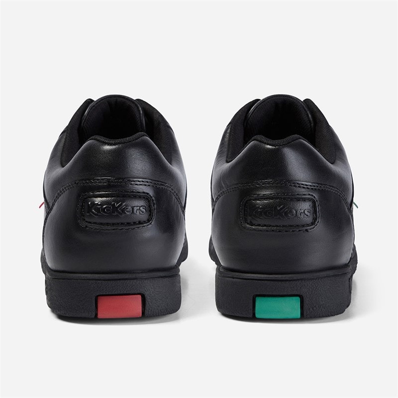 Kickers Junior Boys Fragma Lace Leather School Shoes Black - Image 4