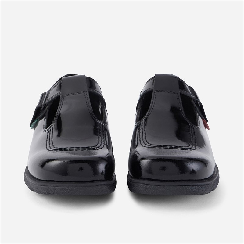 Kickers Junior Girls Fragma T-Bar School Shoes Black - Image 5
