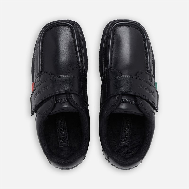 Kickers Boys Fragma Single Strap School Shoes Black - Image 3