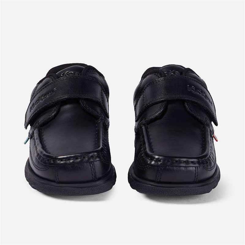 Kickers Boys Fragma Single Strap School Shoes Black - Image 5