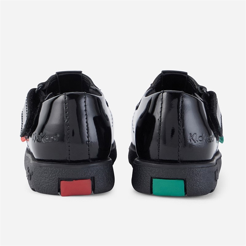 Kickers Infant Girls Fragma T-Bar School Shoes Black - Image 4