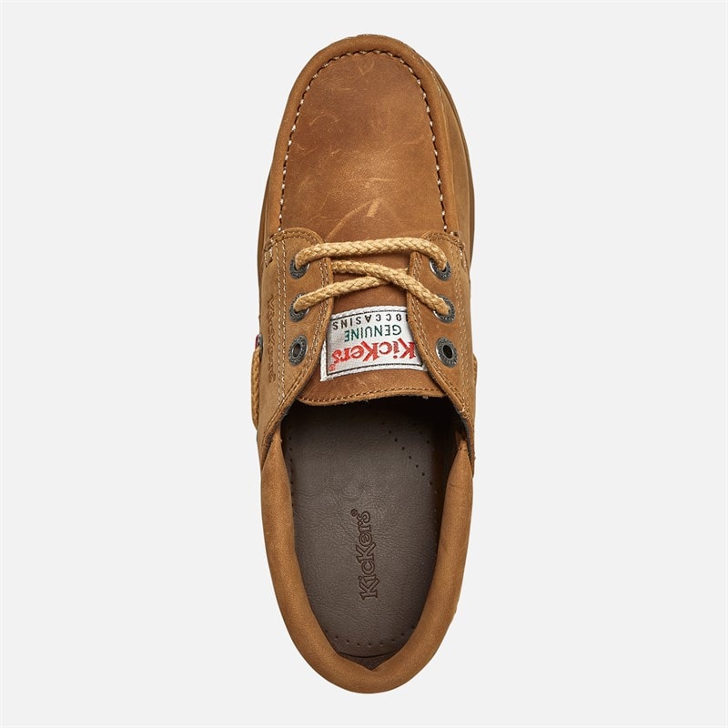 Kickers Lennon Boat Shoes Tan - Image 4