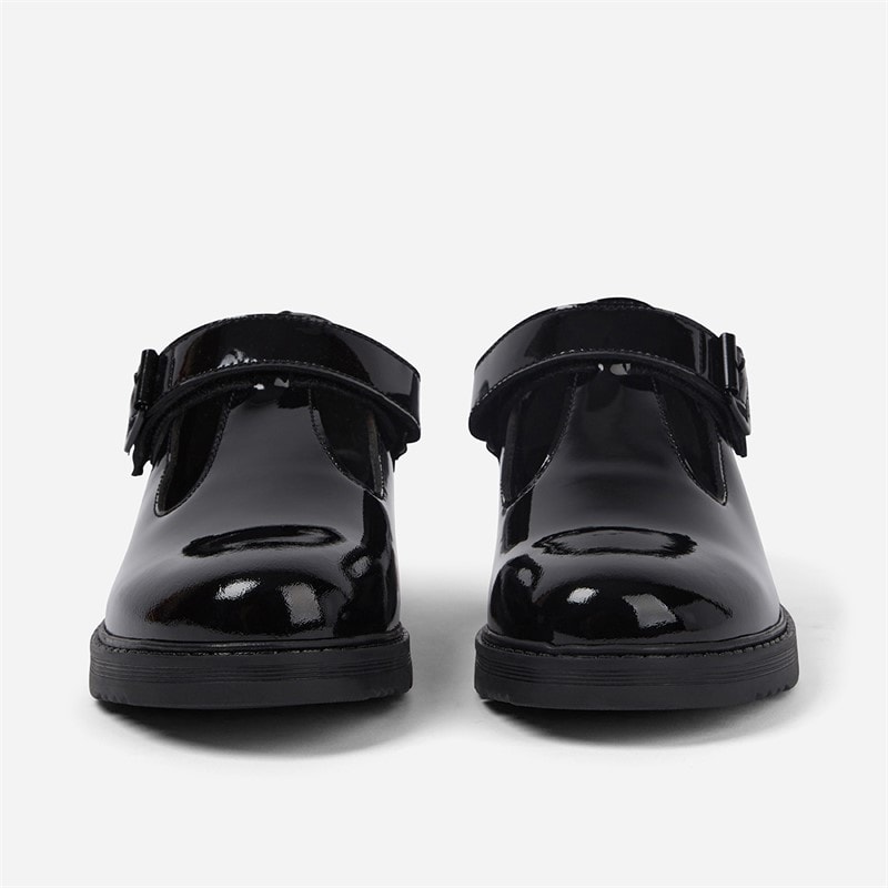Kickers Girls Finley T-Bar Shoes Black Patent - Image 5