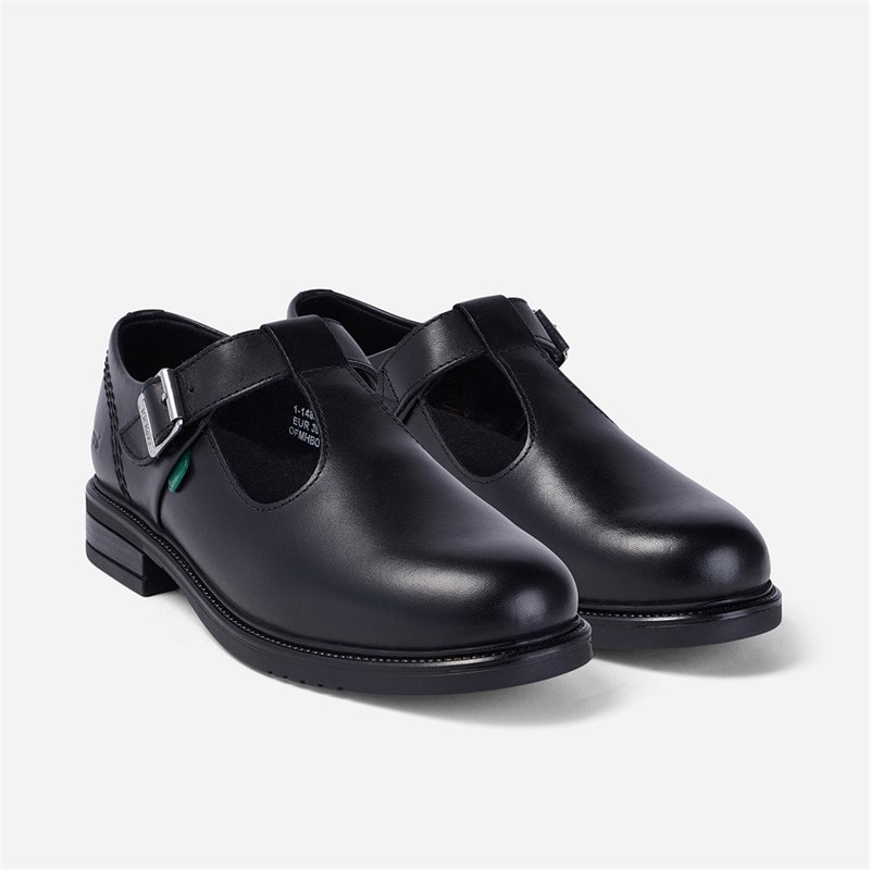 Kickers Junior Girls Lach T-Bar Shoes Black - Image 2