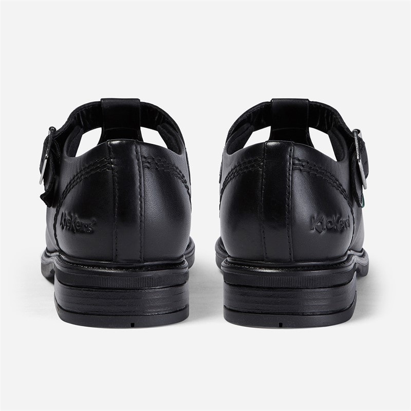 Kickers Junior Girls Lach T-Bar Shoes Black - Image 4