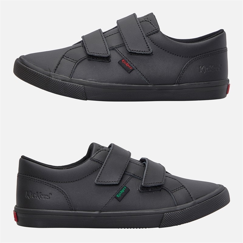 Kickers Boys Kody Twin Strap Pumps Black