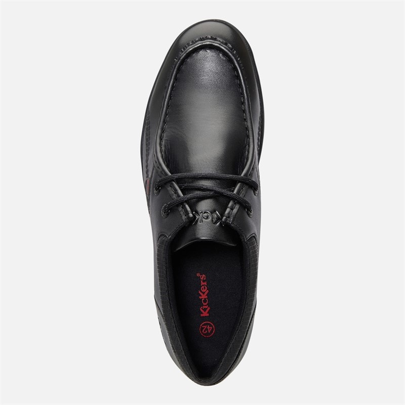 Kickers Mens Troiko Tek Leather Shoes Black - Image 4