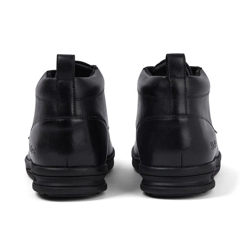 Kickers Junior Boys Troiko Hi Leather Boots Black - Image 4