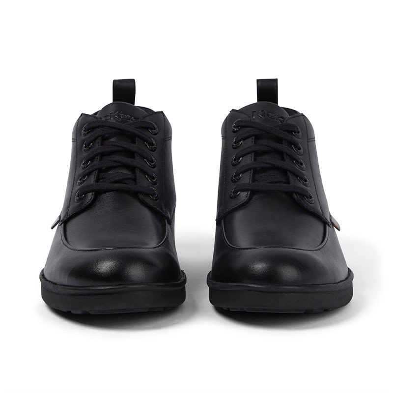 Kickers Junior Boys Troiko Hi Leather Boots Black - Image 5