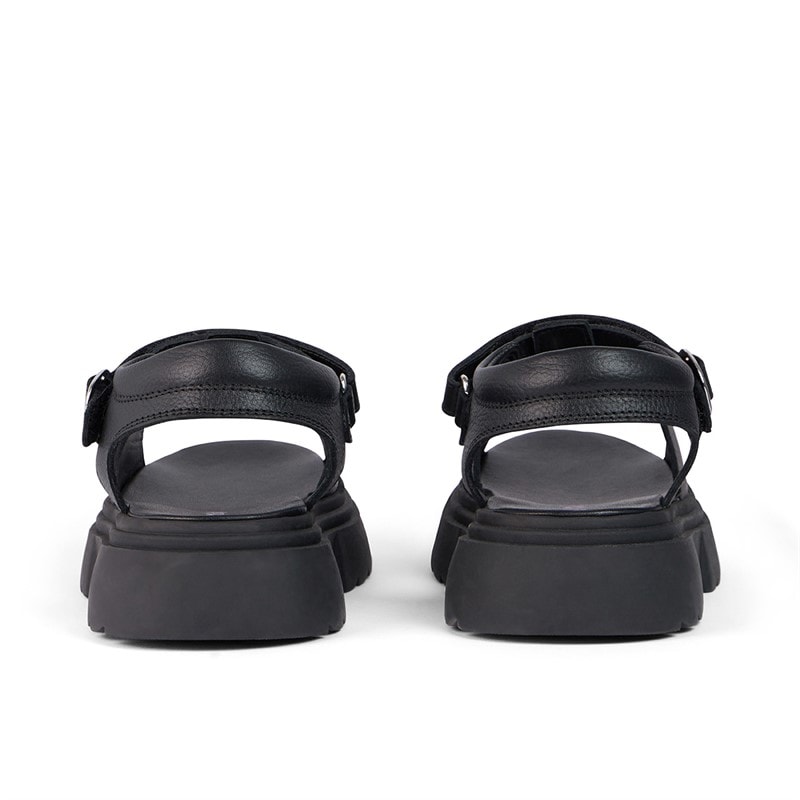 Kickers Junior Girls Kenzi Leather Sandals Black - Image 4