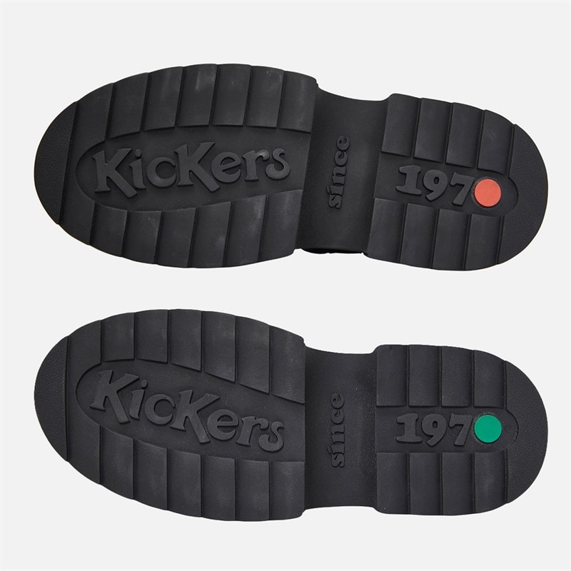 Kickers Junior Girls Kenzi T-Bar Patent Leather Shoes Black - Image 2