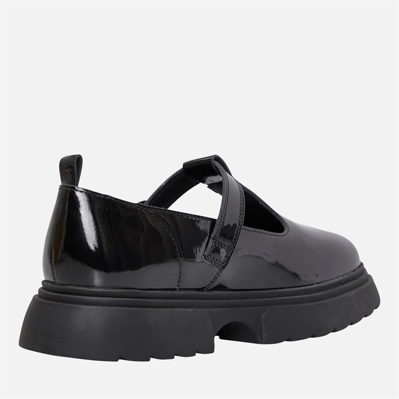 Kickers Junior Girls Kenzi T-Bar Patent Leather Shoes Black - Image 5