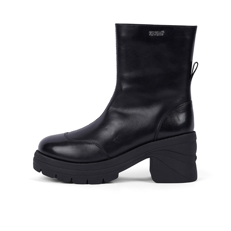 Kickers Womens Edie Leather Boots Black