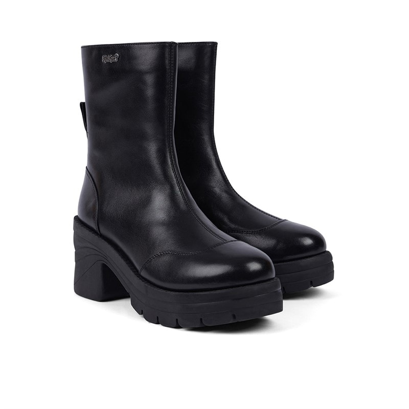 Kickers Womens Edie Leather Boots Black - Image 2