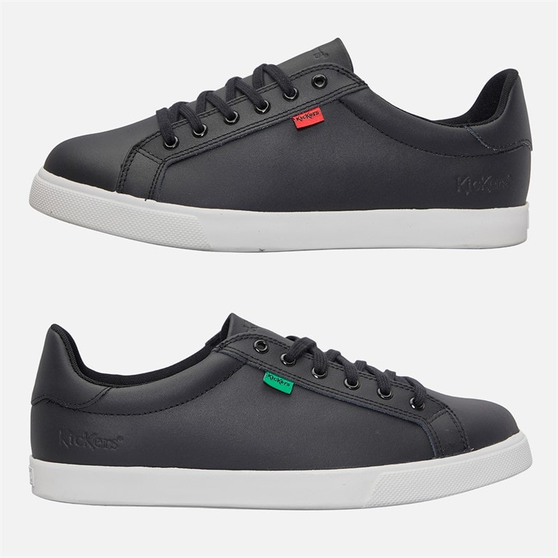 Kickers Mens Tovni Track Leather Trainers Black