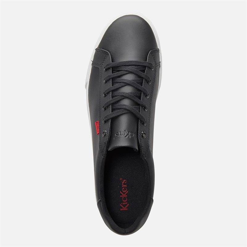 Kickers Mens Tovni Track Leather Trainers Black - Image 4