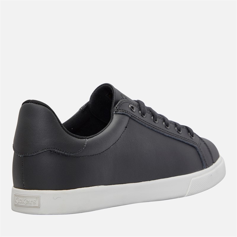 Kickers Mens Tovni Track Leather Trainers Black - Image 5
