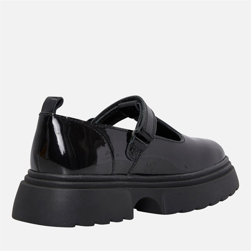 Kickers Girls Kenzi T-Bar Patent Leather Shoes Black - Image 5