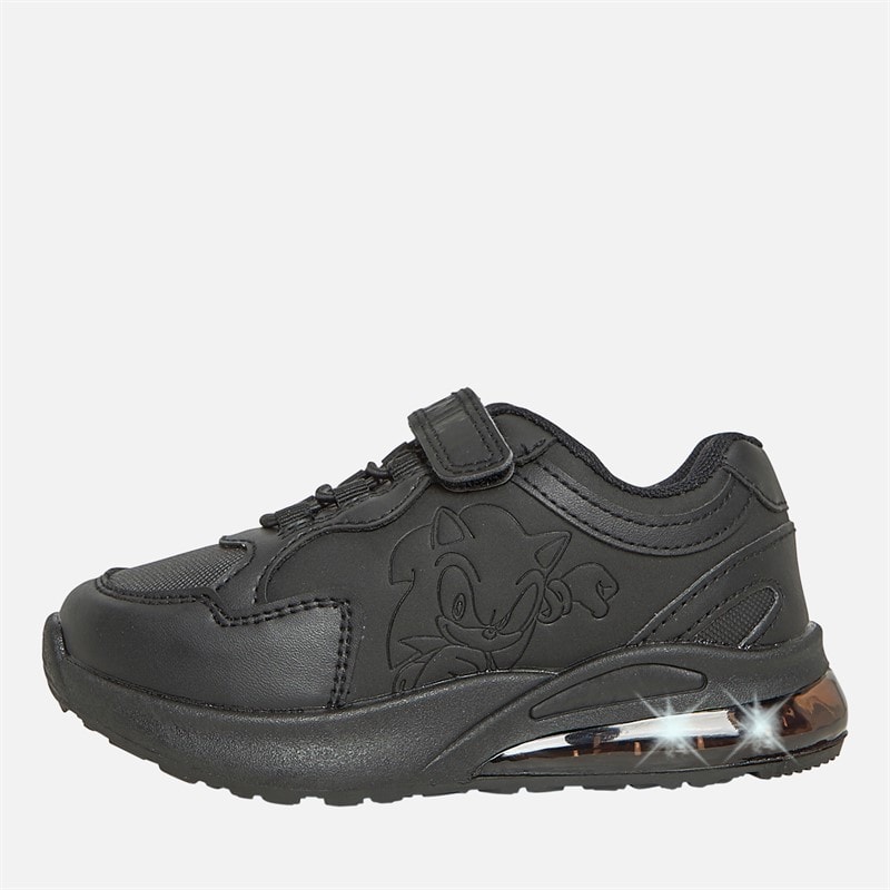 Sonic Boys Light Up School Trainers Black