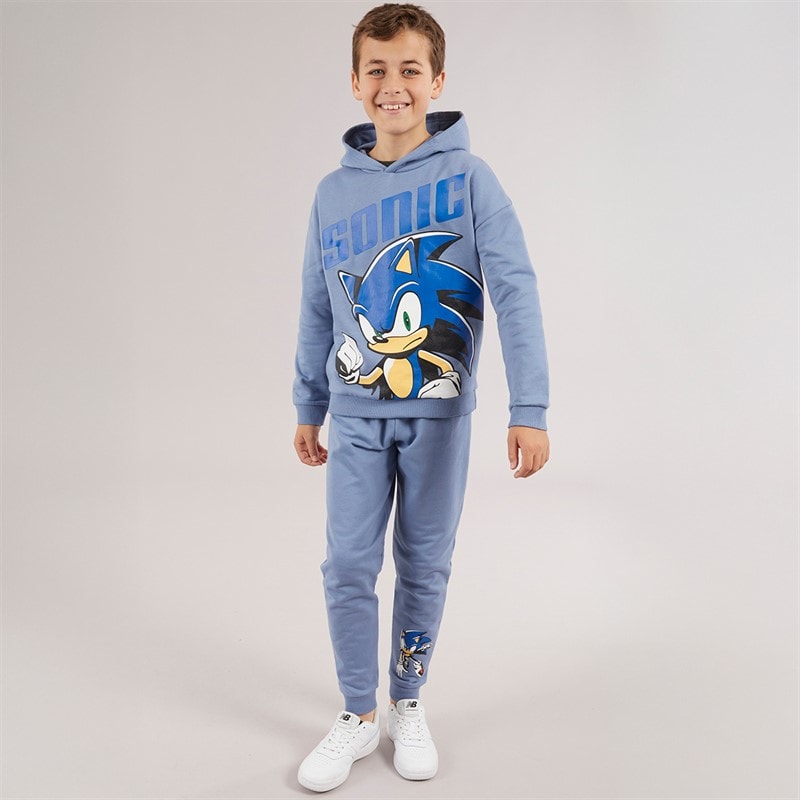 Sonic Boys Hoodie And Joggers Tracksuit Blue - Image 3