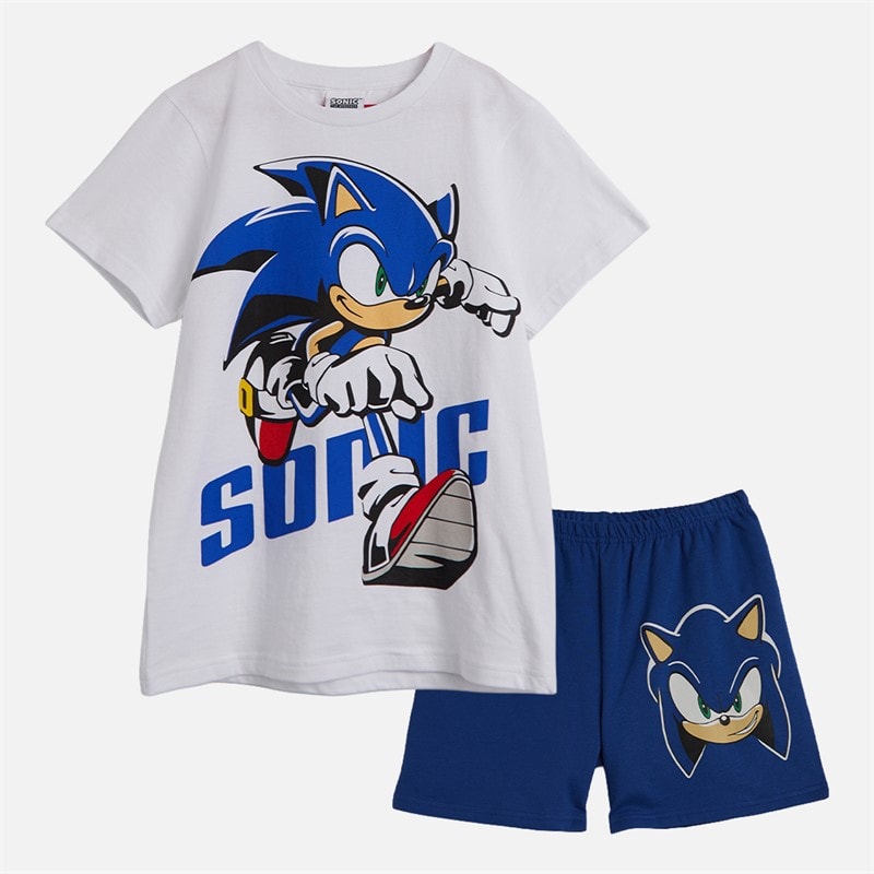 Sonic Boys T-Shirt And Shorts Set White/ Colbalt White/Colbalt