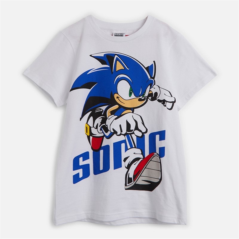 Sonic Boys T-Shirt And Shorts Set White/ Colbalt White/Colbalt - Image 2