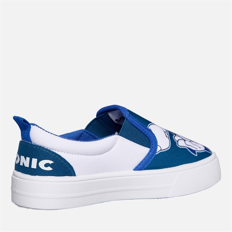 Sonic Infant Boys Slip-On Canvas Pumps White/Blue/Multi - Image 5