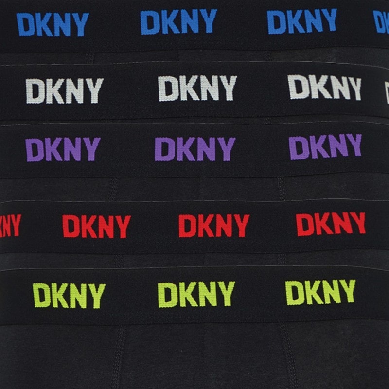 DKNY Mens Scottsdale Five Pack Boxer Trunks Black - Image 2