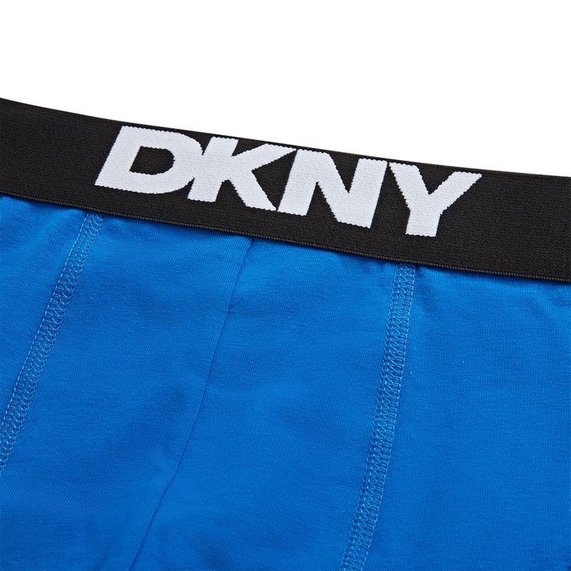 DKNY Mens Walpi Five Pack Boxer Trunks Black/Grey/Red/Blue - Image 2