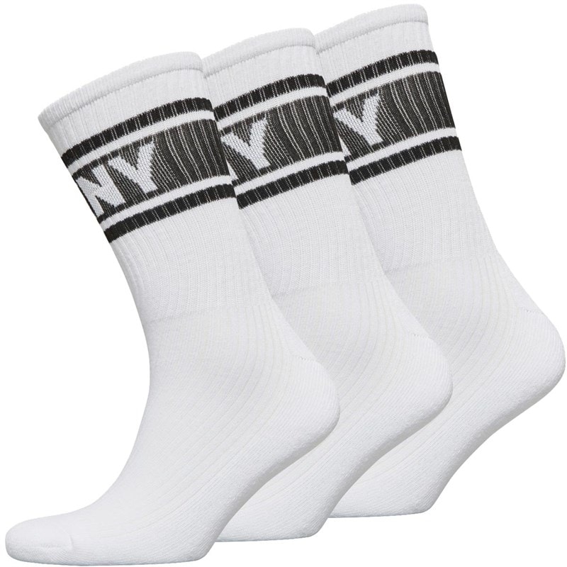 DKNY Mens Reed Three Pack Socks White - Image 1