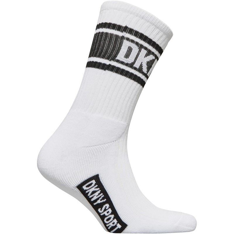 DKNY Mens Reed Three Pack Socks White - Image 2