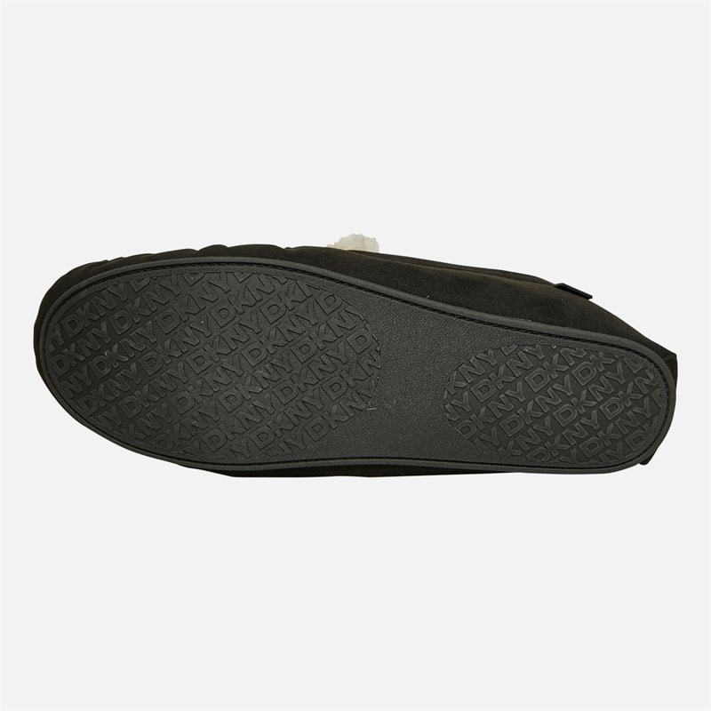 DKNY Mens Electra Moccasin Slippers Black - Image 3