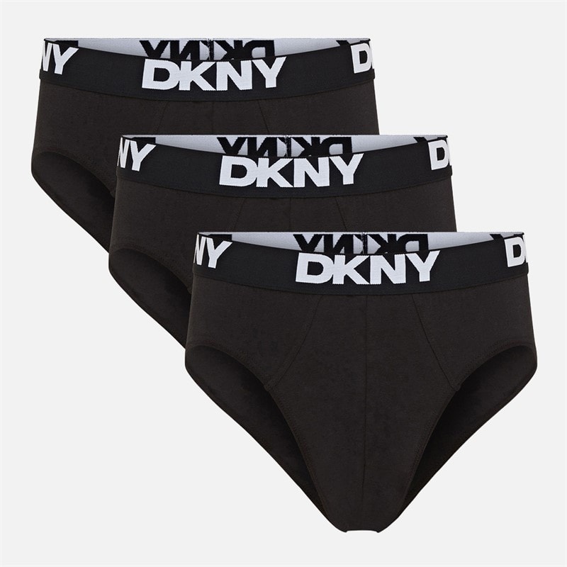 DKNY Mens Kelso Three Pack Briefs Black