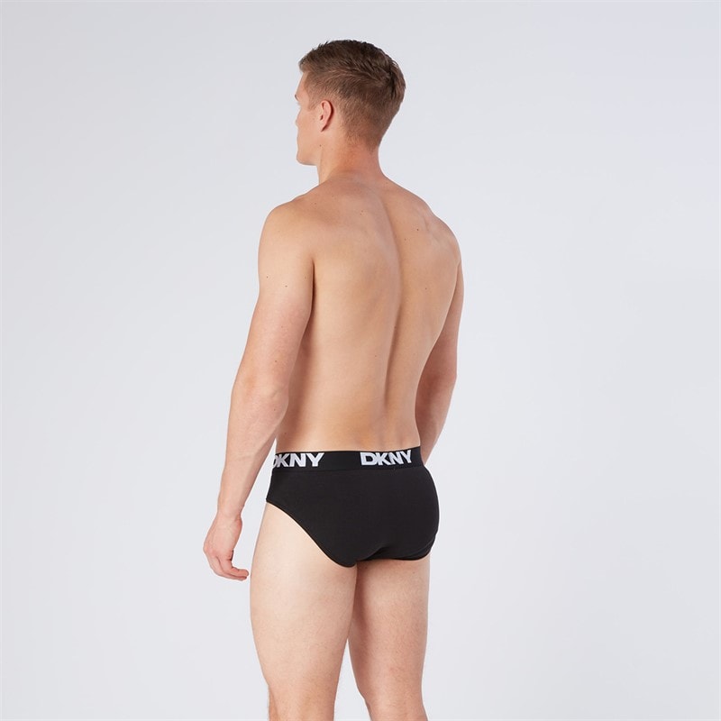 DKNY Mens Kelso Three Pack Briefs Black - Image 3