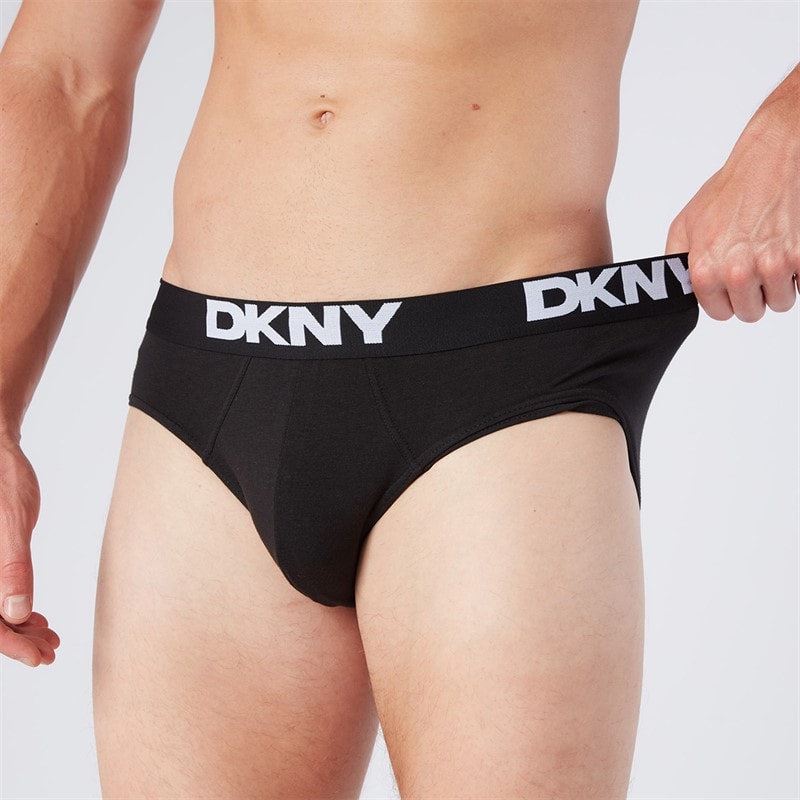 DKNY Mens Kelso Three Pack Briefs Black - Image 4
