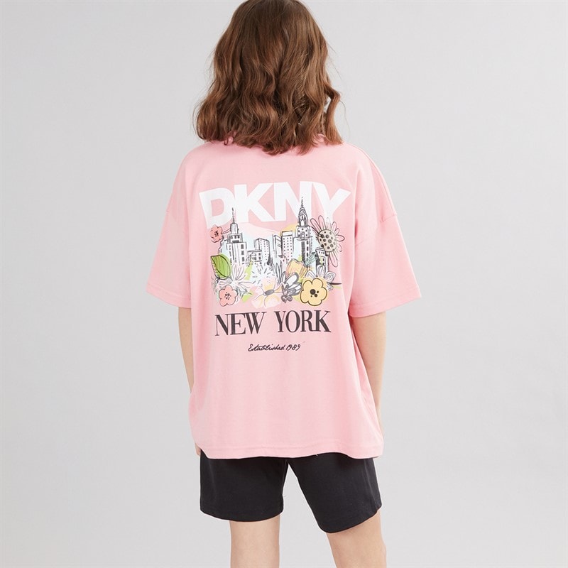 DKNY Girls T-Shirt And Shorts Set Pink
