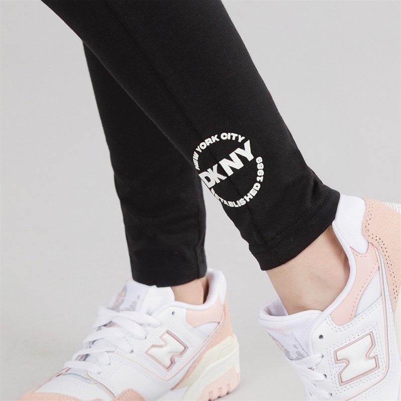 DKNY Girls T-Shirt And Leggings Set Black - Image 5