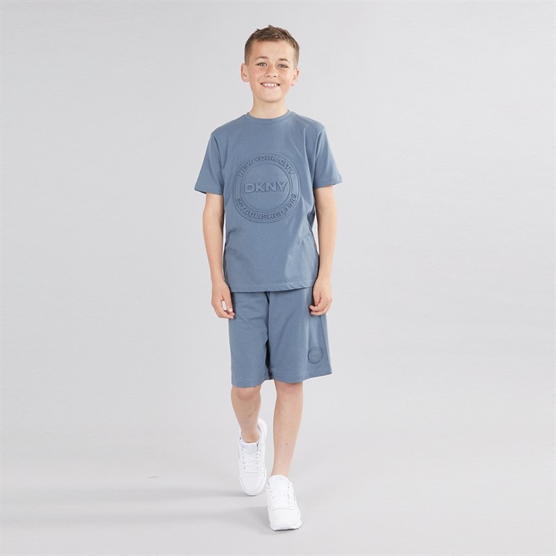 DKNY Boys T-Shirt And Shorts Set Blue - Image 4
