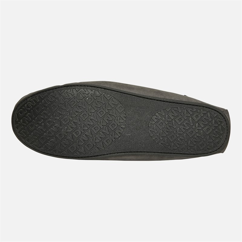 DKNY Mens Electra Moccasin Slippers Grey - Image 3