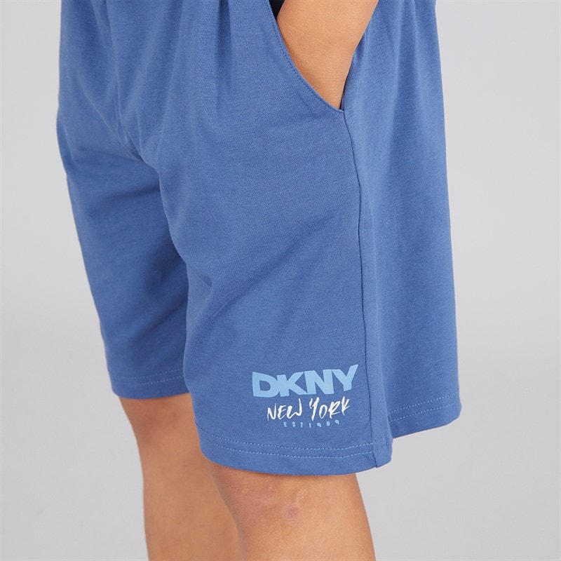 DKNY Boys T-Shirt And Shorts Set Blue - Image 4