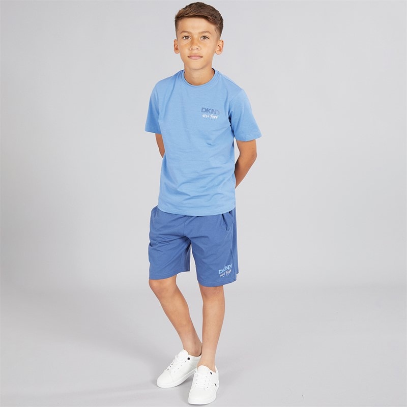 DKNY Boys T-Shirt And Shorts Set Blue - Image 5